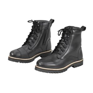 Viaterra Bronson - Retro Motorcycle Riding Boots For Men (Black)