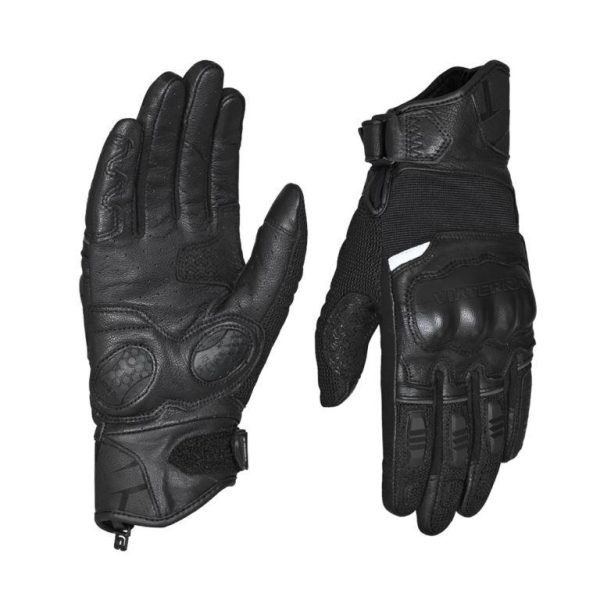 Viaterra Holeshot – Short Motorcycle Riding Gloves For Men - Black