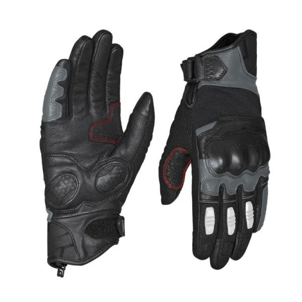 Viaterra Holeshot – Short Motorcycle Riding Gloves For Men - Gunmetal