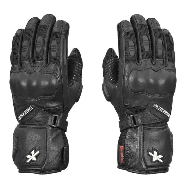 Viaterra Kruger – Motorcycle Touring Riding Gloves - Midnight Black