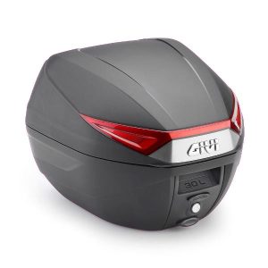 Givi Top-Case Black With Red Reflectors Universal Mounting Plate Included - C30N