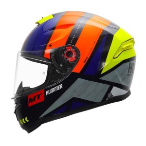 MT Hummer Flex Gloss Fluro Yellow Helmet