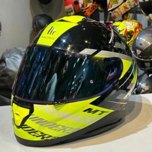 MT V12 Blue Iridium Visor