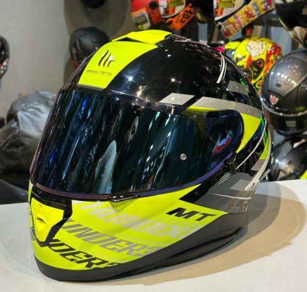 MT V12 Blue Iridium Visor