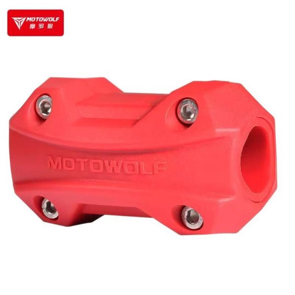 Motowolf Motorcycle Engine Guard Protection Bumper Block Modified 25mm Crash Bar (Red) (MDL 3703)