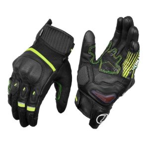 Rynox Tornado Pro 4 Gloves - Black Hi-Viz Green