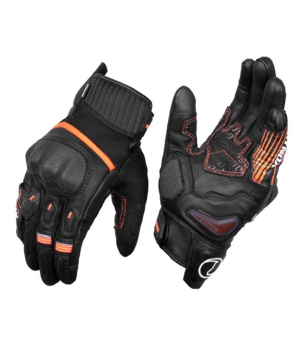 Rynox Tornado Pro 4 Gloves - Black Orange