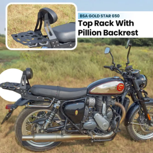 ZANA Top Rack for BSA Goldstar 650 with Pillion Back Rest (Mild Steel Black Type-1) - ZI-8540