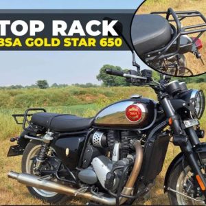 ZANA Top Rack for BSA Goldstar 650 without Plate Compatible with Pillion Backrest (Mild Steel Black Type-2) - ZI-8530