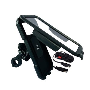 BOBO BM11H PRO PLUS Fully Waterproof Bike Phone Holder with PRO PLUS Vibration Damper (with Fast 15W Wireless Charger & USB-C Input/Output Port) Motorcycle Mobile Mount-BB-BM-011-121001