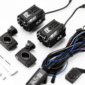 LBC Moto P100 Auxiliary Driving Light Dual color 80W with Wireless Switch Relay and mounts (All Included)