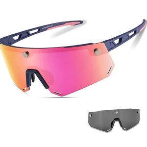 ROCKBROS Polarized Glasses Two Lens for Replace (SP213BL)-Blue