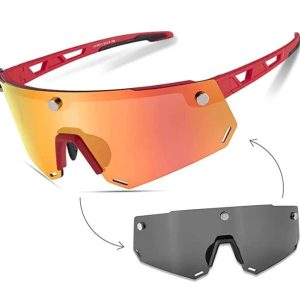 ROCKBROS Polarized Glasses Two Lens for Replace (SP213RB)-Red