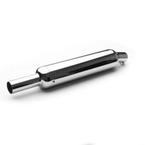 AEW TE201 Short Pipes - Mild Steel Chrome - Interceptor 650 Classic