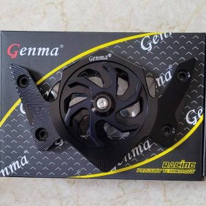 Genma Yamaha Aerox Accessories India Yamaha Aerox Windshield CNC Fan Type-Black