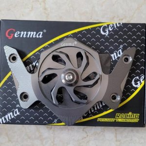 Genma Yamaha Aerox Accessories India Yamaha Aerox Windshield CNC Fan Type-Grey