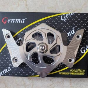 Genma Yamaha Aerox Accessories India Yamaha Aerox Windshield CNC Fan Type-Silver