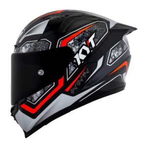 KYT Striker 2V #01 Gloss Black Red Helmet