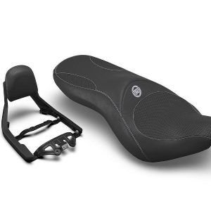 Black Deluxe Touring Dual Seat and Backrest Kit for Super Meteor 650-KXQ00036