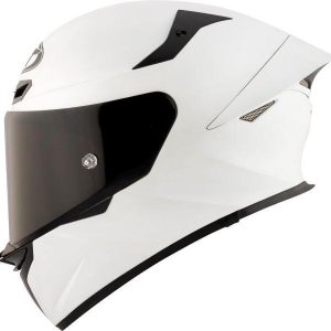 KYT TT Revo Plain Crystal White Matt Helmet