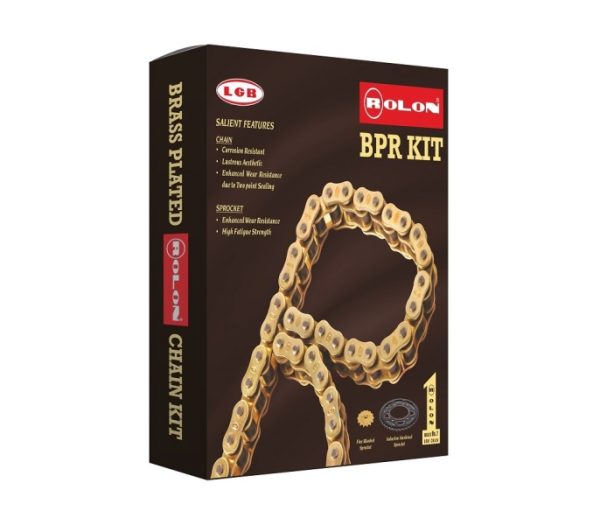 Rolon Brass Chain and Sprocket Kit For Pulsur 220CC-ORC 329NF