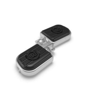 Royal Enfield–Silver Deluxe Footpegs for Goan Classic-KXA00030